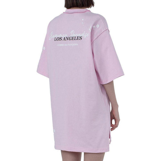 Comme Des Fuckdown Pink Cotton Women Dress Comme Des Fuckdown