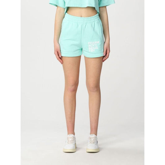 Pharmacy Industry Green Cotton Women Short Pharmacy Industry