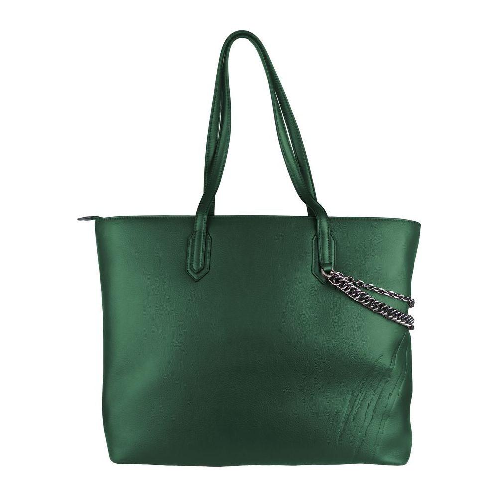 Plein Sport Green Polyethylene Women Shoulder Bag WOMAN TOTES Plein Sport