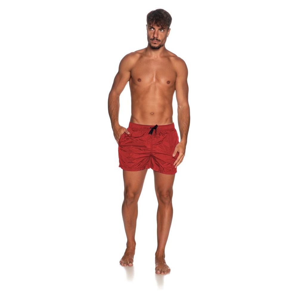 Refrigiwear Red Nylon Men's Swimsuit Refrigiwear