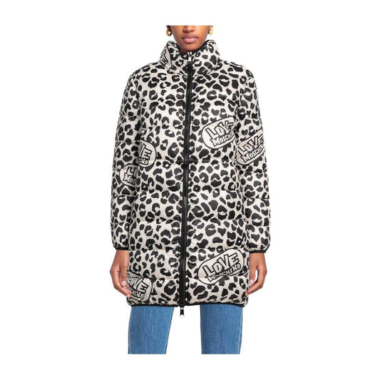 Love Moschino Chic Leopard Print Down Jacket Love Moschino