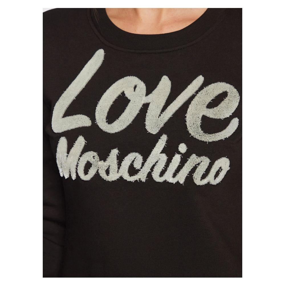 Love Moschino Chic Embossed Logo Cotton Blend Dress Love Moschino