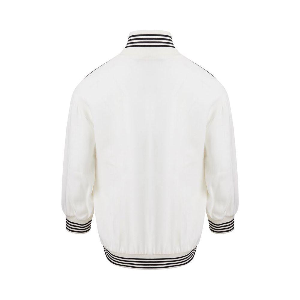 Dolce & Gabbana Elegant Cotton Knit White Sweater Dolce & Gabbana