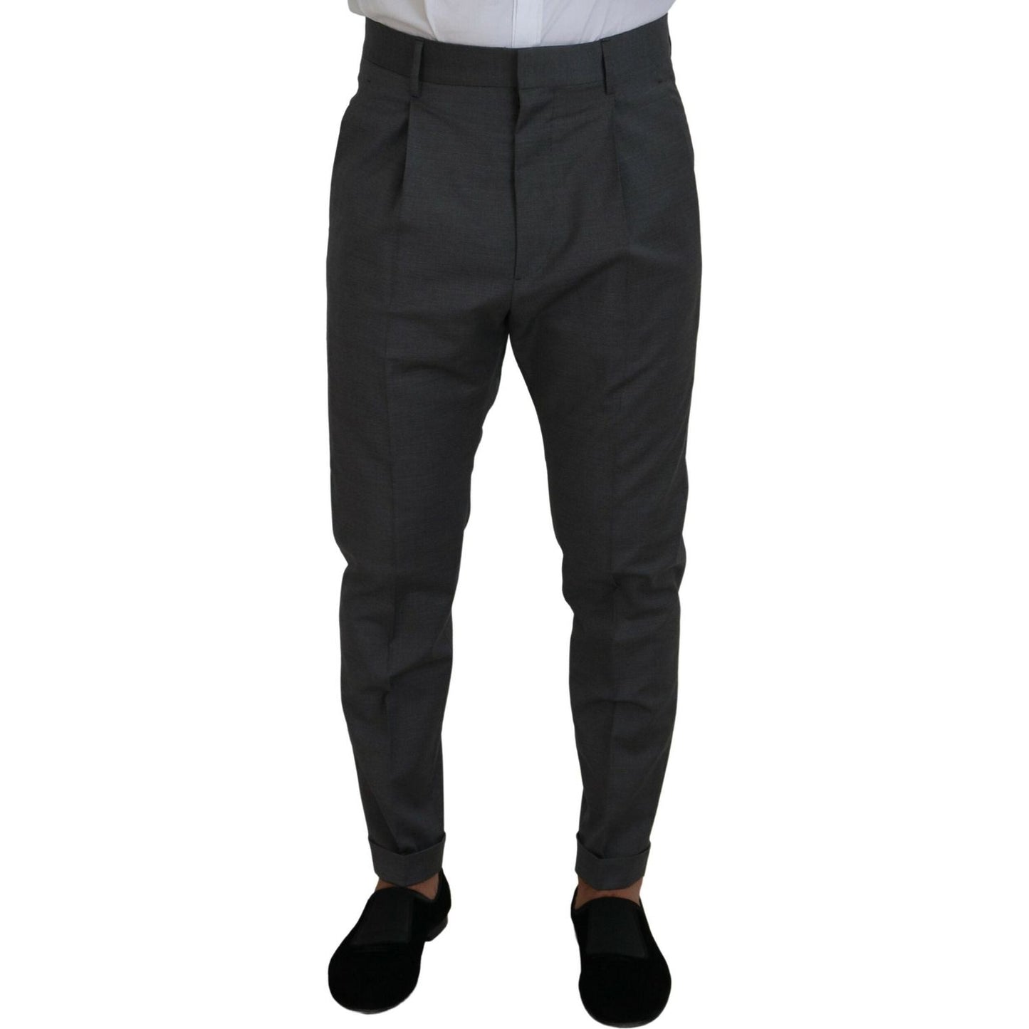 Dsquared² Gray Wool Single Breasted 2 Piece CIPRO Suit Dsquared²