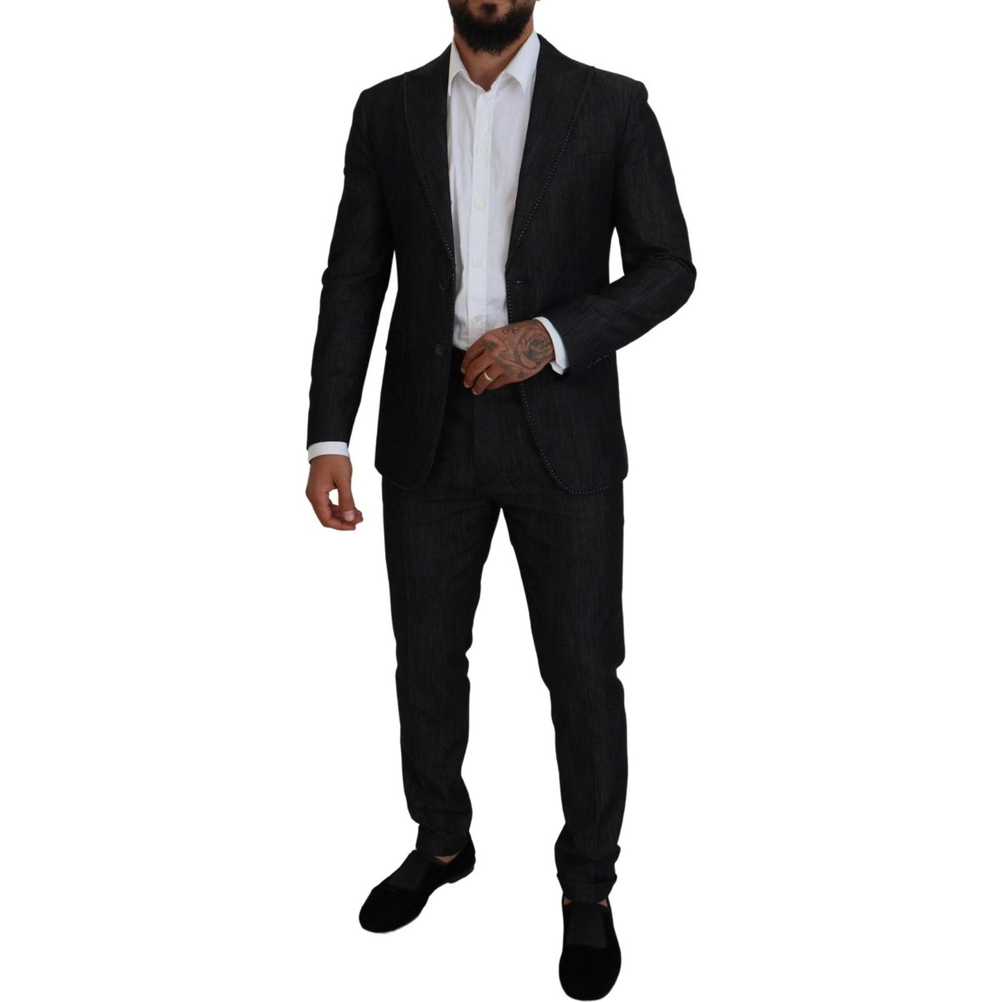 Dsquared² Black Cotton Single Breasted 2 Piece MIAMI Suit Dsquared²