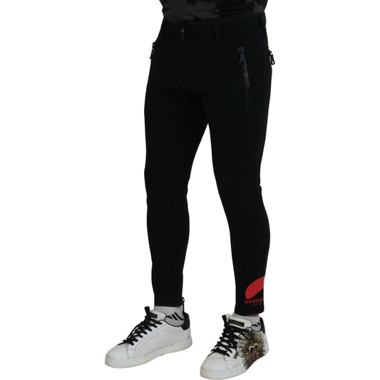 Back Polyamide Slim Fit Logo Print Pants