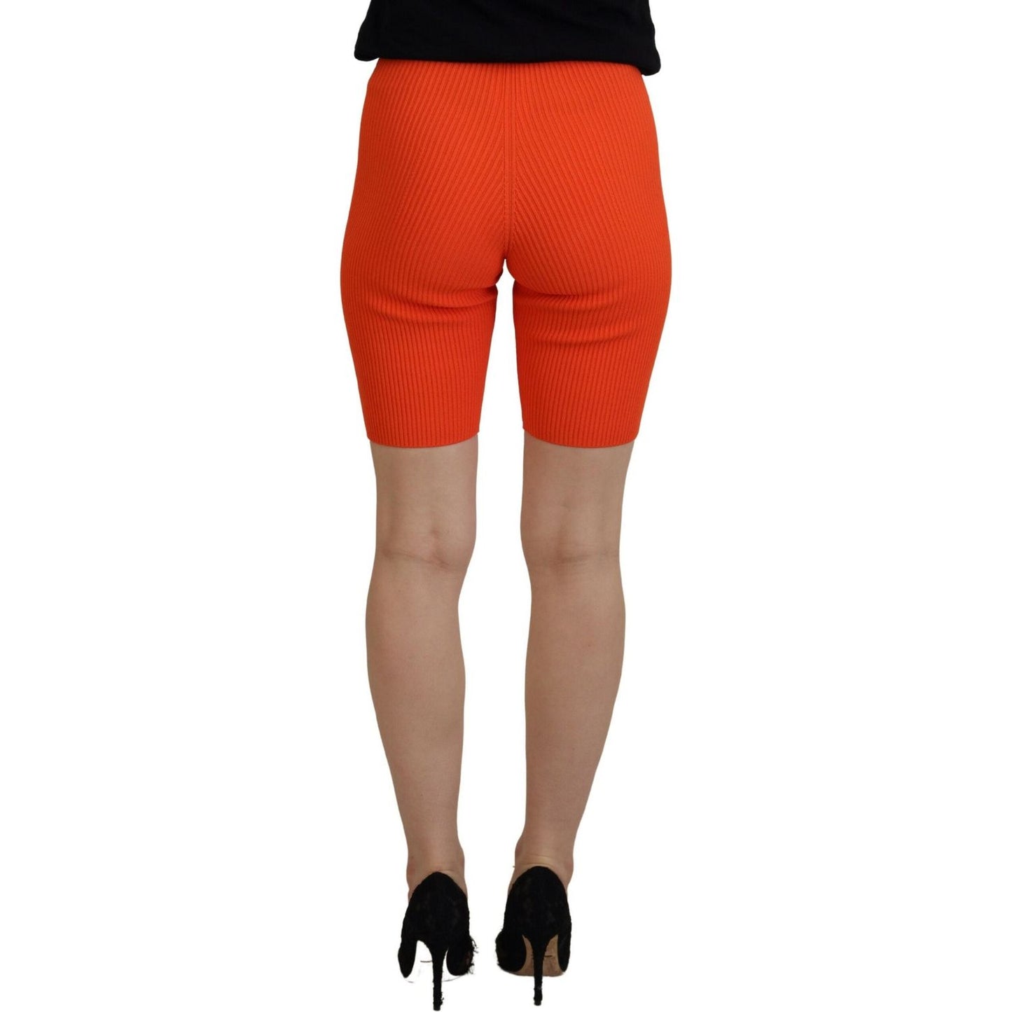 Dsquared² Orange Viscose Mid Waist Slim Fit Bermuda Shorts Dsquared²