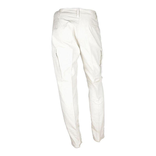 Don The Fuller White Cotton Men Trouser Jeans & Pants Don The Fuller