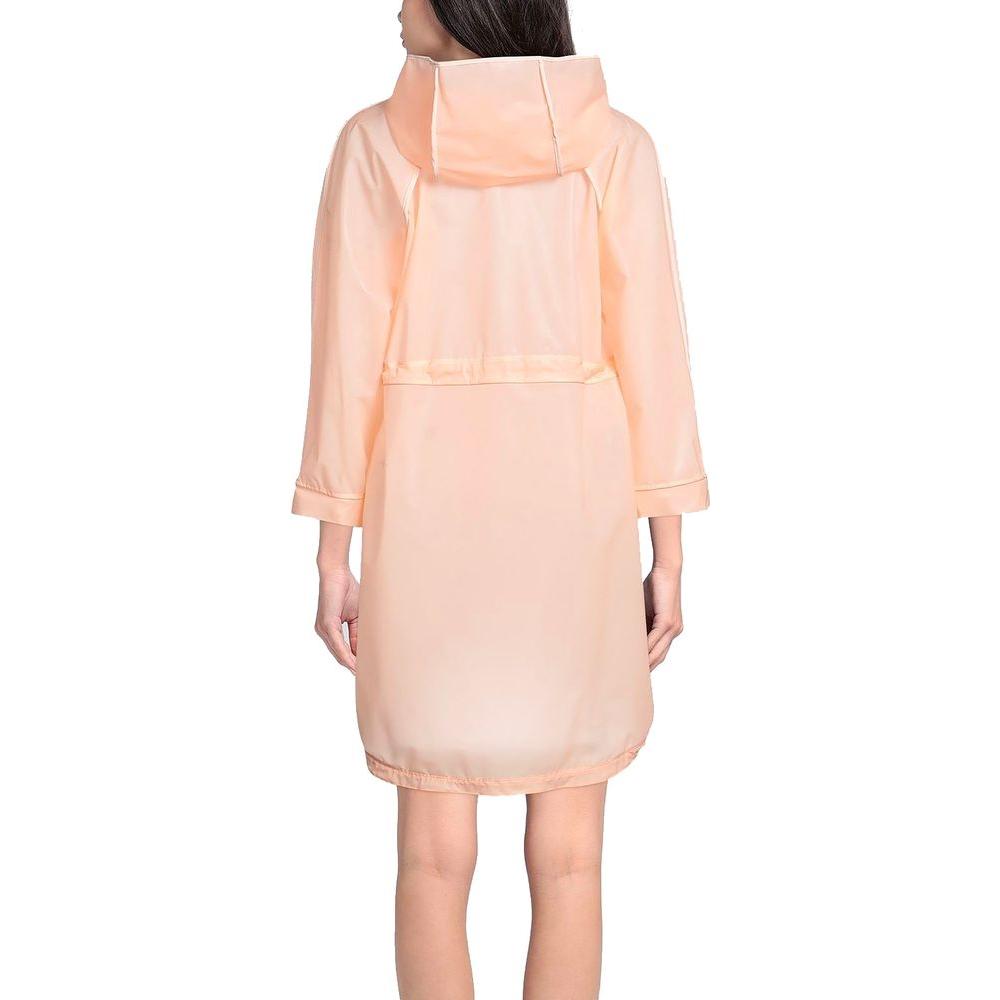 Elisabetta Franchi Powder Pink Long Waterproof Jacket Elisabetta Franchi