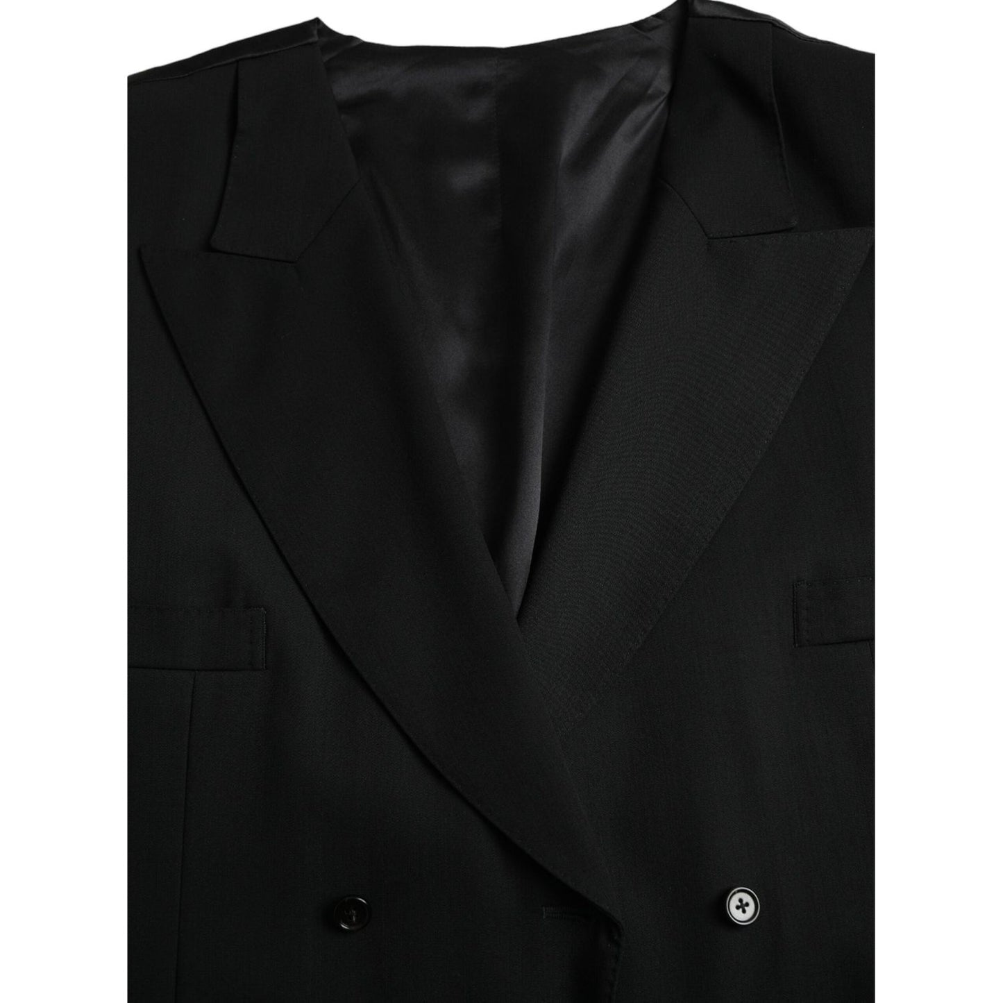 Dolce & Gabbana Black Wool Waistcoat Dress Formal Vest Dolce & Gabbana