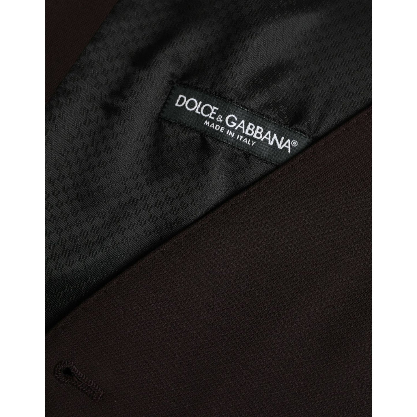 Dolce & Gabbana Brown Wool Waistcoat Dress Formal Vest Dolce & Gabbana