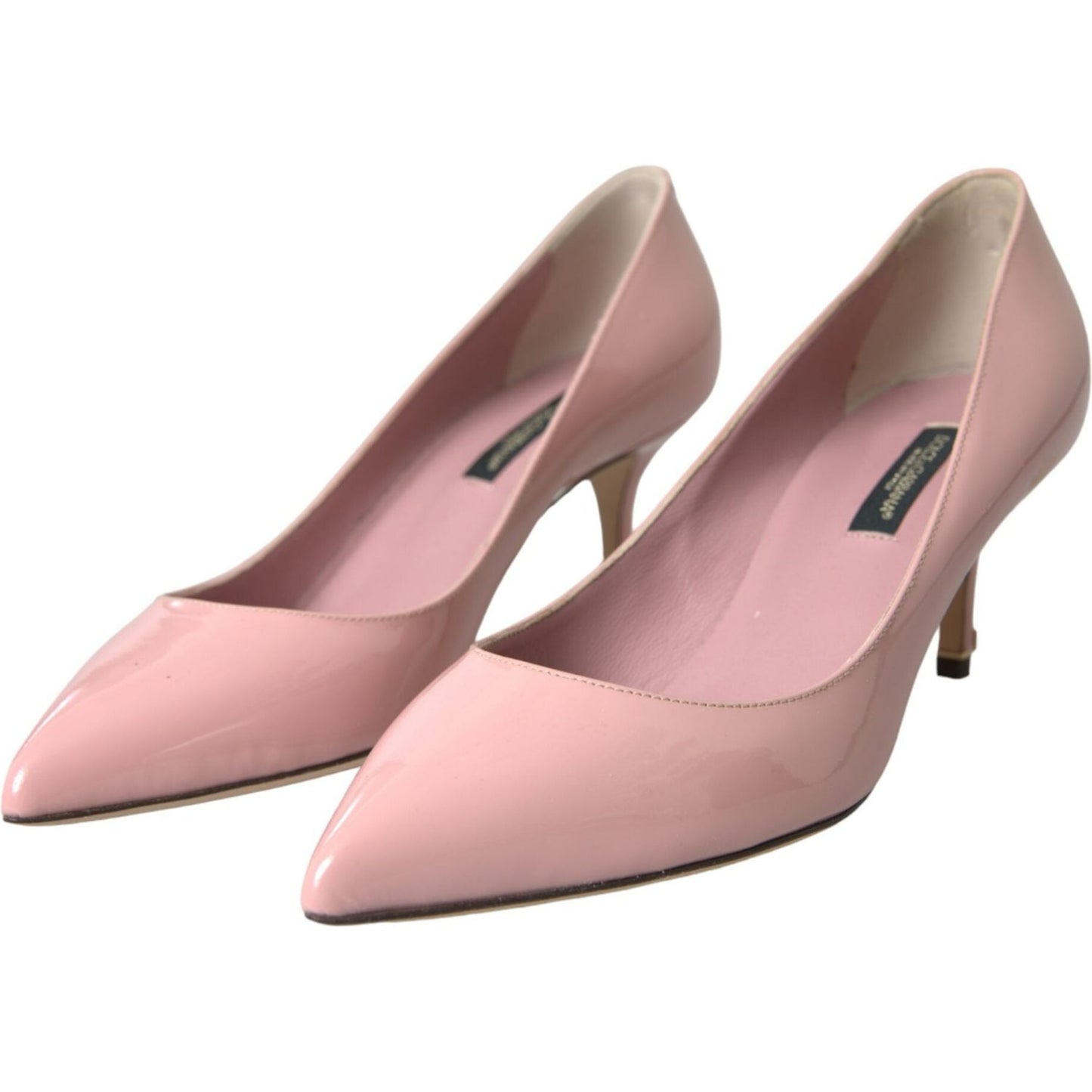 Dolce & Gabbana Light Pink Patent Leather Heels Pumps Shoes Dolce & Gabbana