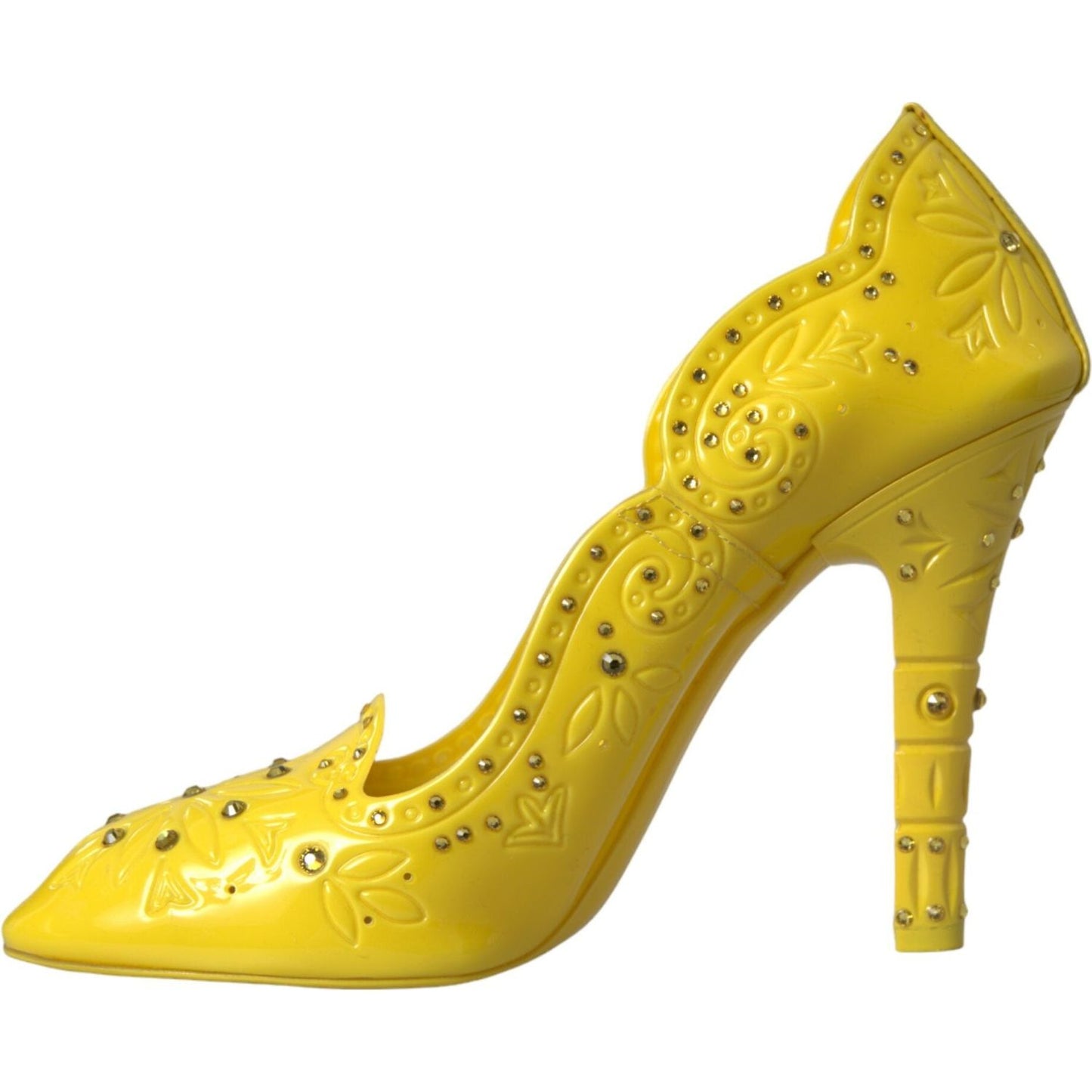 Dolce & Gabbana Yellow Crystal CINDERELLA Heels Pumps Shoes Dolce & Gabbana