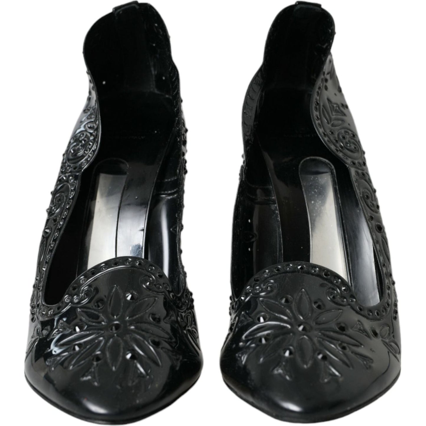 Dolce & Gabbana Black Crystal CINDERELLA Heels Pumps Shoes Dolce & Gabbana