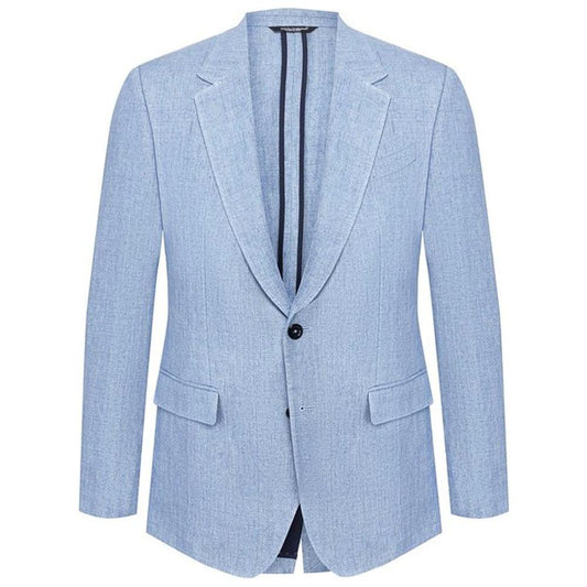 Dolce & Gabbana Light Blue Linen Blazer Dolce & Gabbana