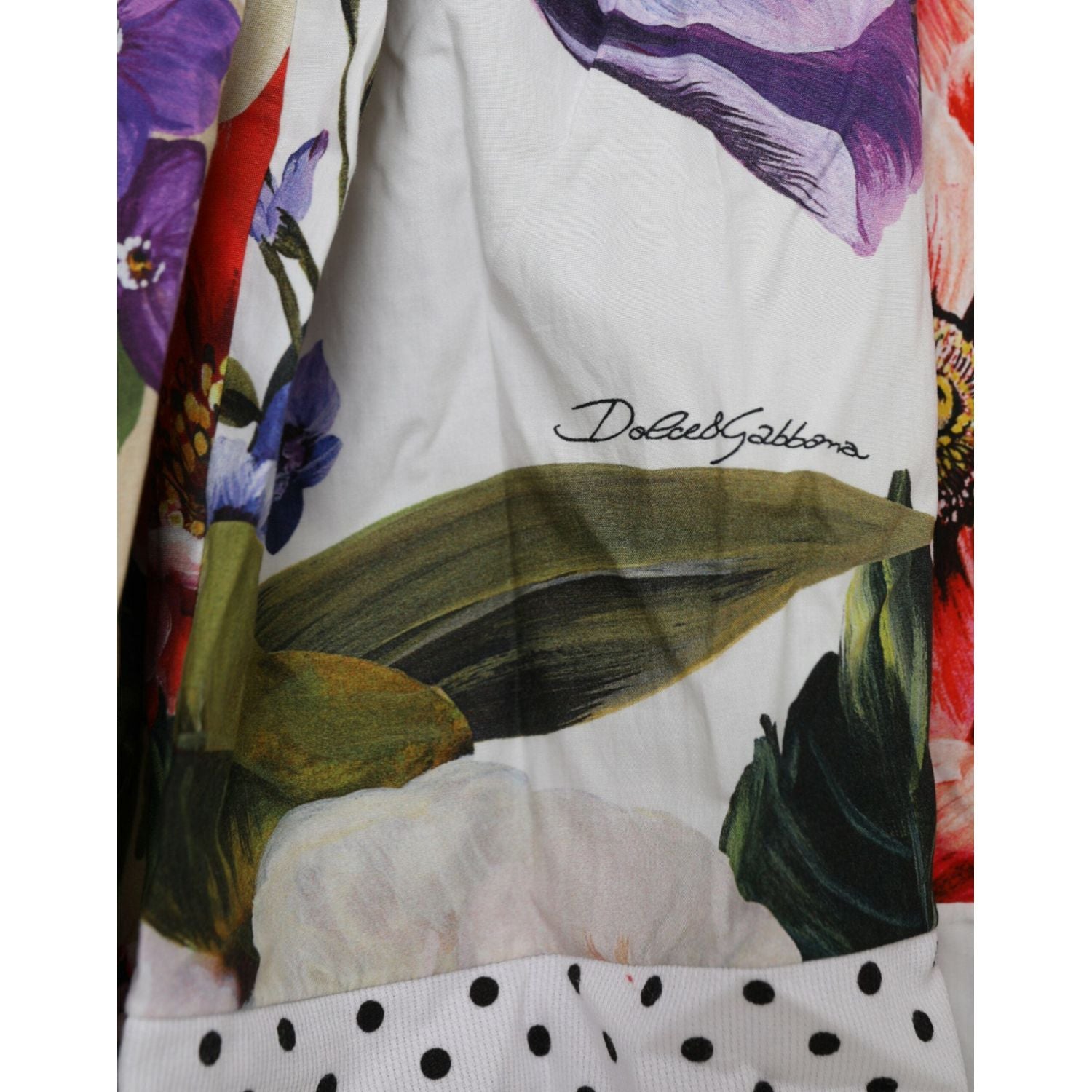 فستان قصير من القطن متعدد الألوان من دولتشي آند غابانا