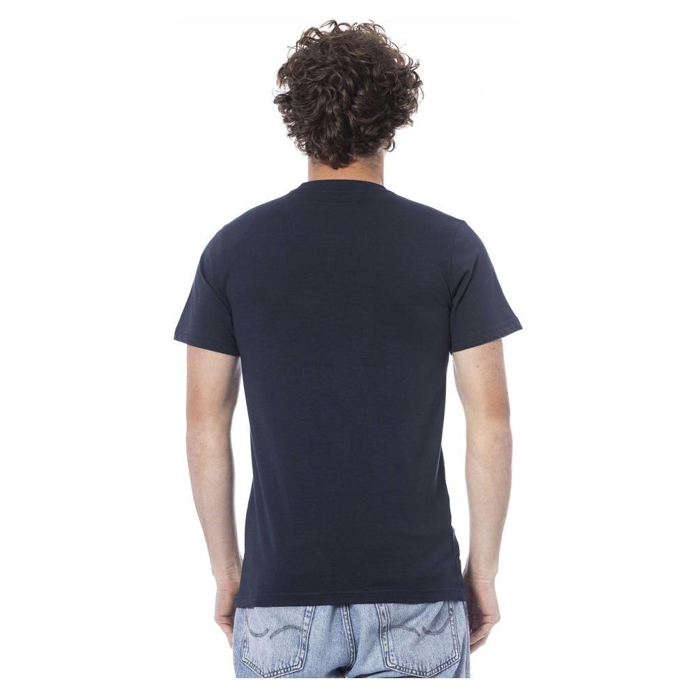 Cavalli Class Blue Cotton Men T-Shirt Cavalli Class