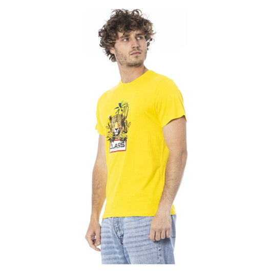 Cavalli Class Yellow Cotton T-Shirt Cavalli Class