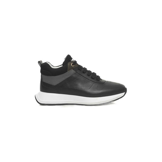 Cerruti 1881 Black Leather Women Sneaker Cerruti 1881