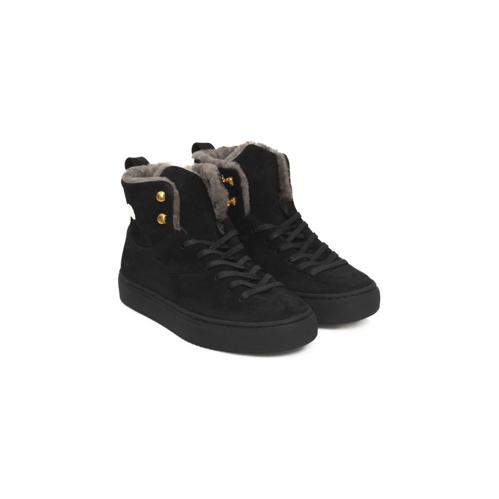 Cerruti 1881 Black Leather Women Sneaker Cerruti 1881