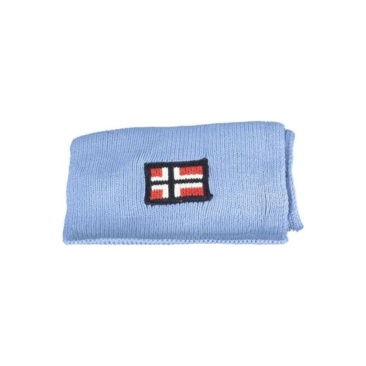 Norway 1963 Light Blue Acrylic Scarf Norway 1963