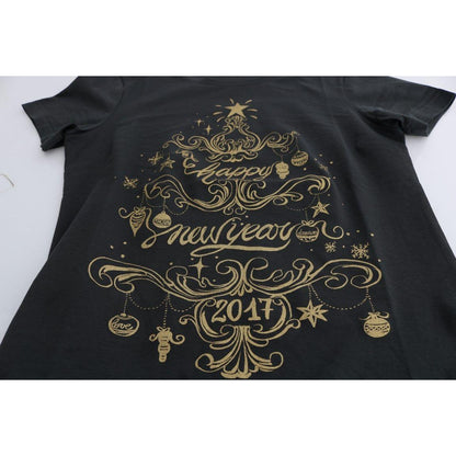Dolce & Gabbana Gray Cotton 2017 Motive T-Shirt