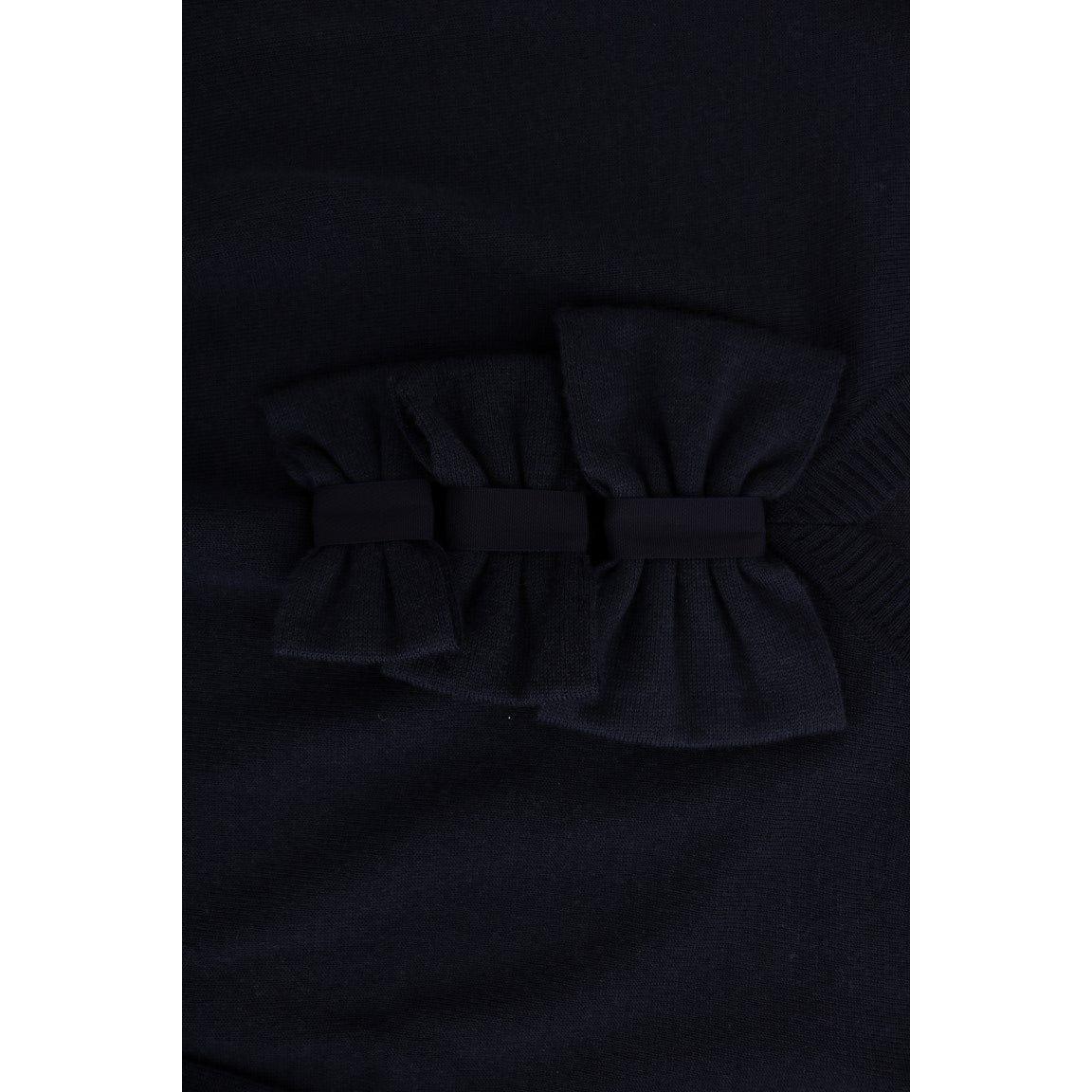 MARGHI LO' Blue Wool Long Sleeve Shift Dress