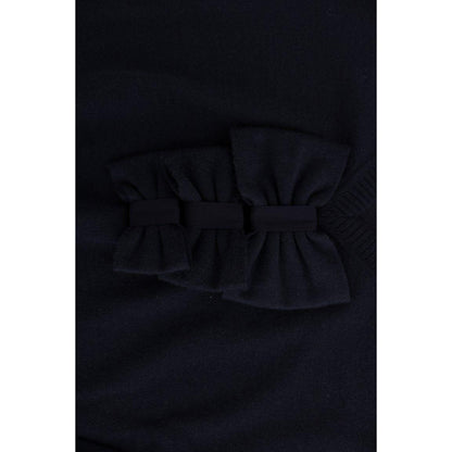 MARGHI LO' Blue Wool Long Sleeve Shift Dress