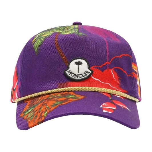 Moncler x Palm Angels Purple Cotton Hats & Cap Moncler x Palm Angels