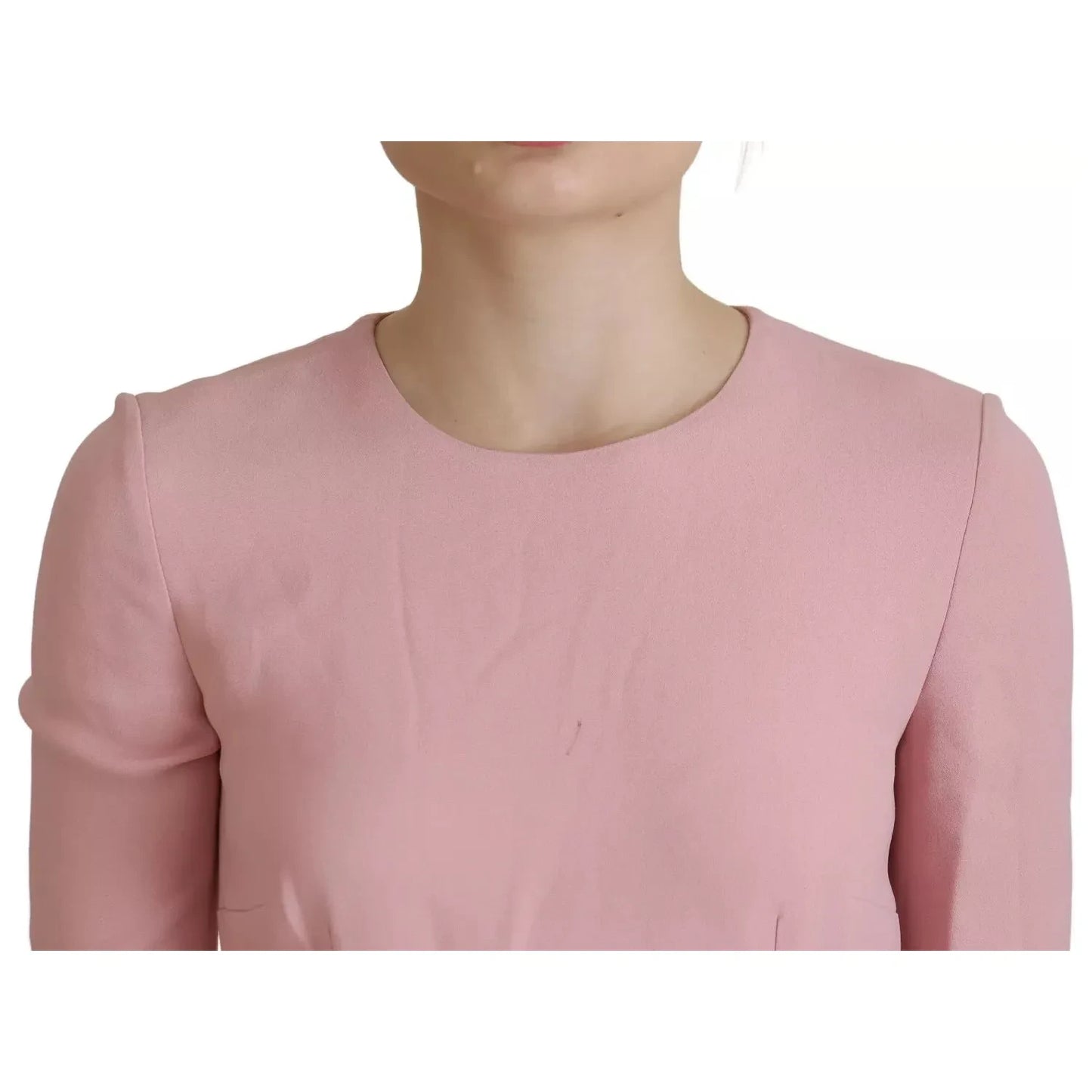 Dolce & Gabbana Pink A-line Flare Viscose 3/4 Sleeves Dress Dolce & Gabbana