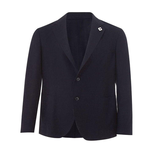 Elegant Blue Cotton Lardini Jacket Lardini