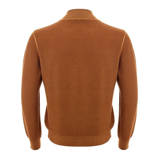 Gran Sasso Chic Orange Wool Cardigan for Men Gran Sasso