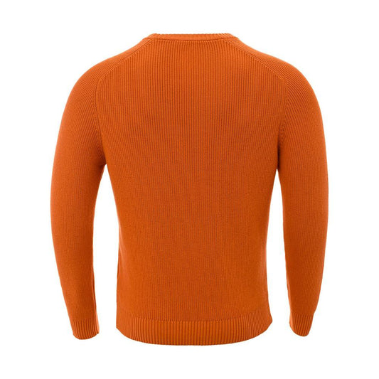 Gran Sasso Italian Cotton Chic Orange Sweater Gran Sasso