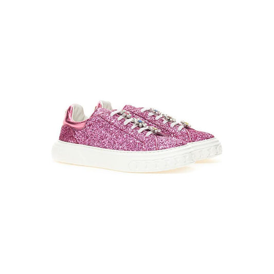 Casadei Fuchsia Leather Sneaker Casadei