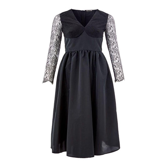 Lardini Elegant Black Polyester Dress Lardini