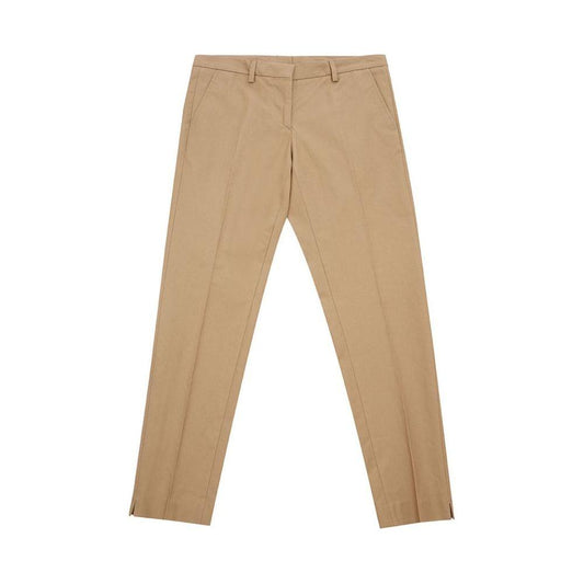 Lardini Elegant Brown Cotton Trousers for Women Lardini