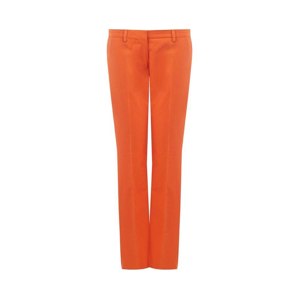 Lardini Elegant Cotton Orange Pants Lardini