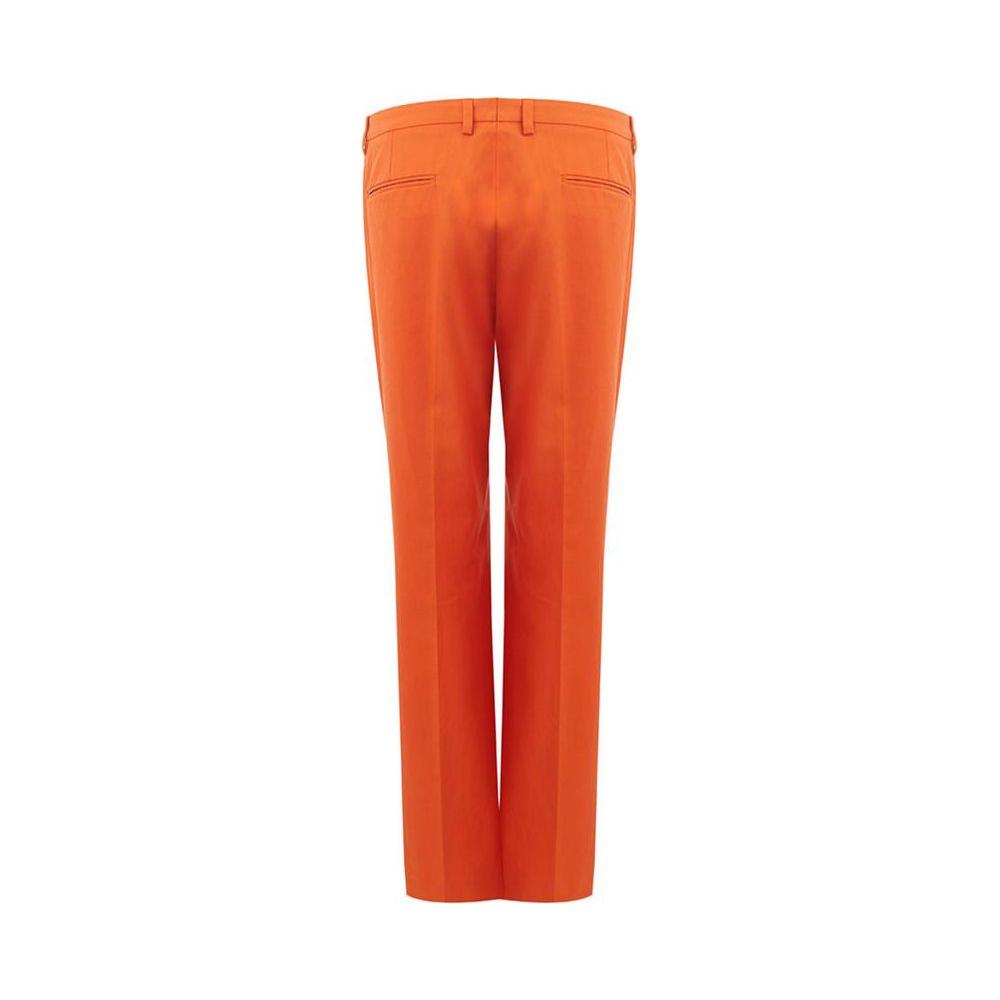 Lardini Elegant Cotton Orange Pants Lardini