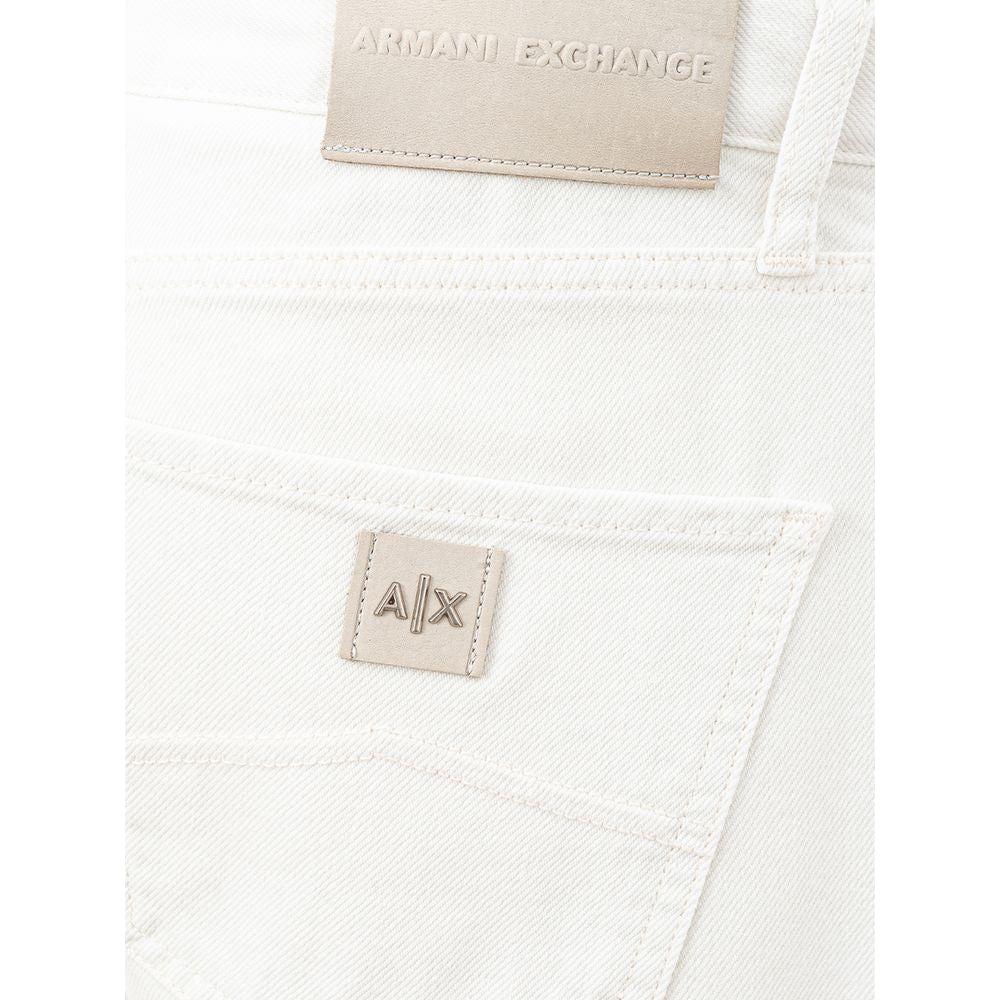 Armani Exchange Elegant White Cotton Trousers Armani Exchange