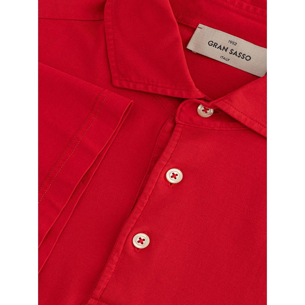 Gran Sasso Elegant Cotton Polo in Ravishing Red Gran Sasso