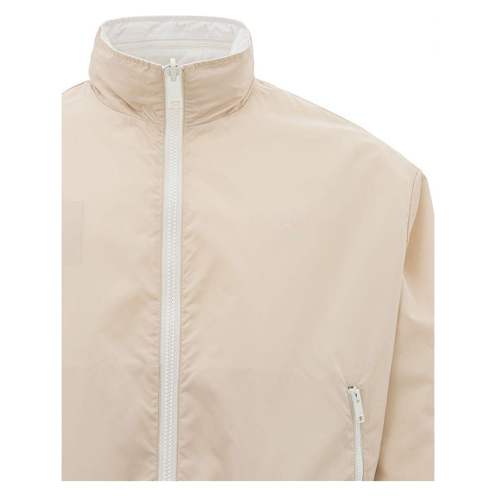 Armani Exchange Beige Polyamide Jacket for the Modern Man Armani Exchange