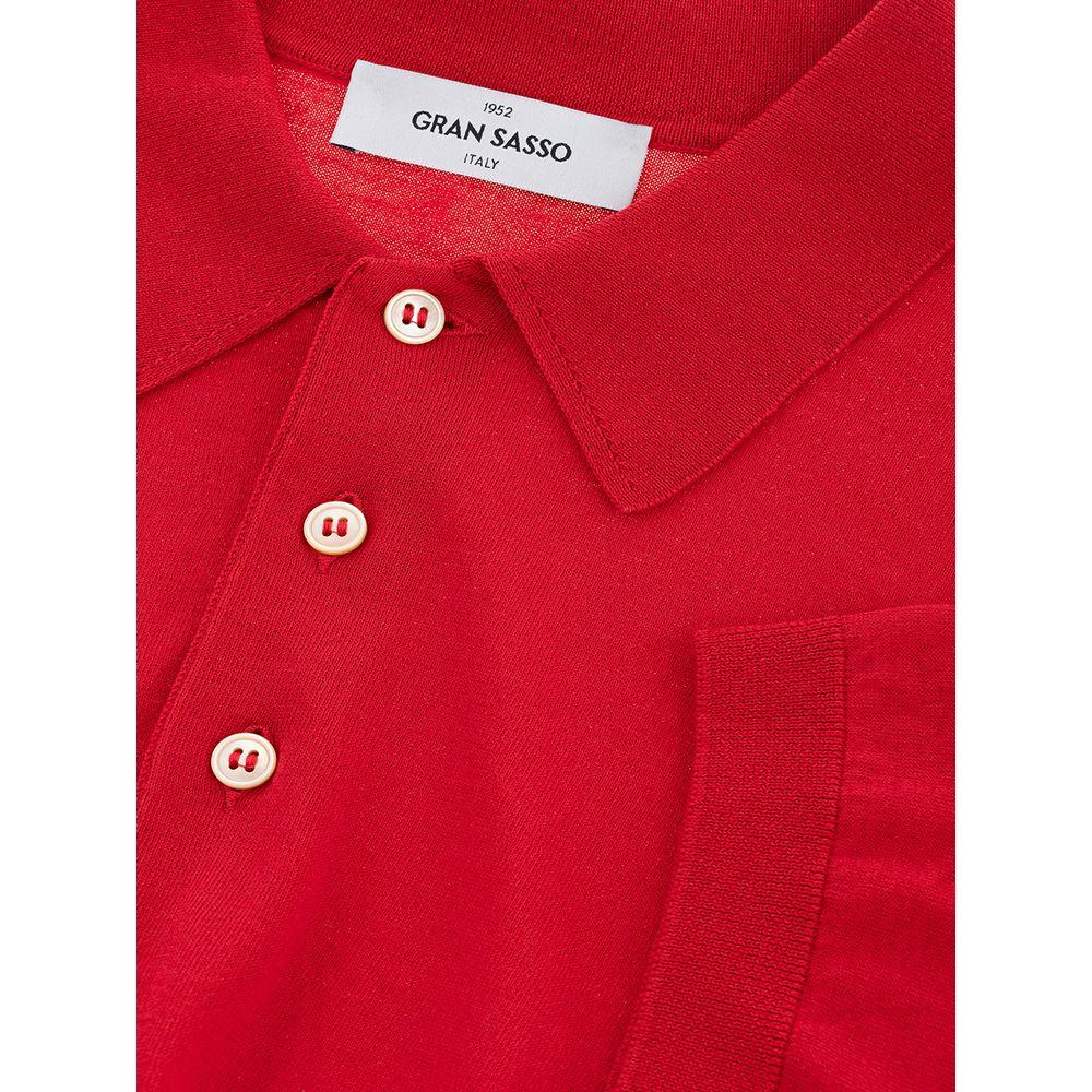 Gran Sasso Elegant Italian Cotton Polo Shirt in Vibrant Red Gran Sasso