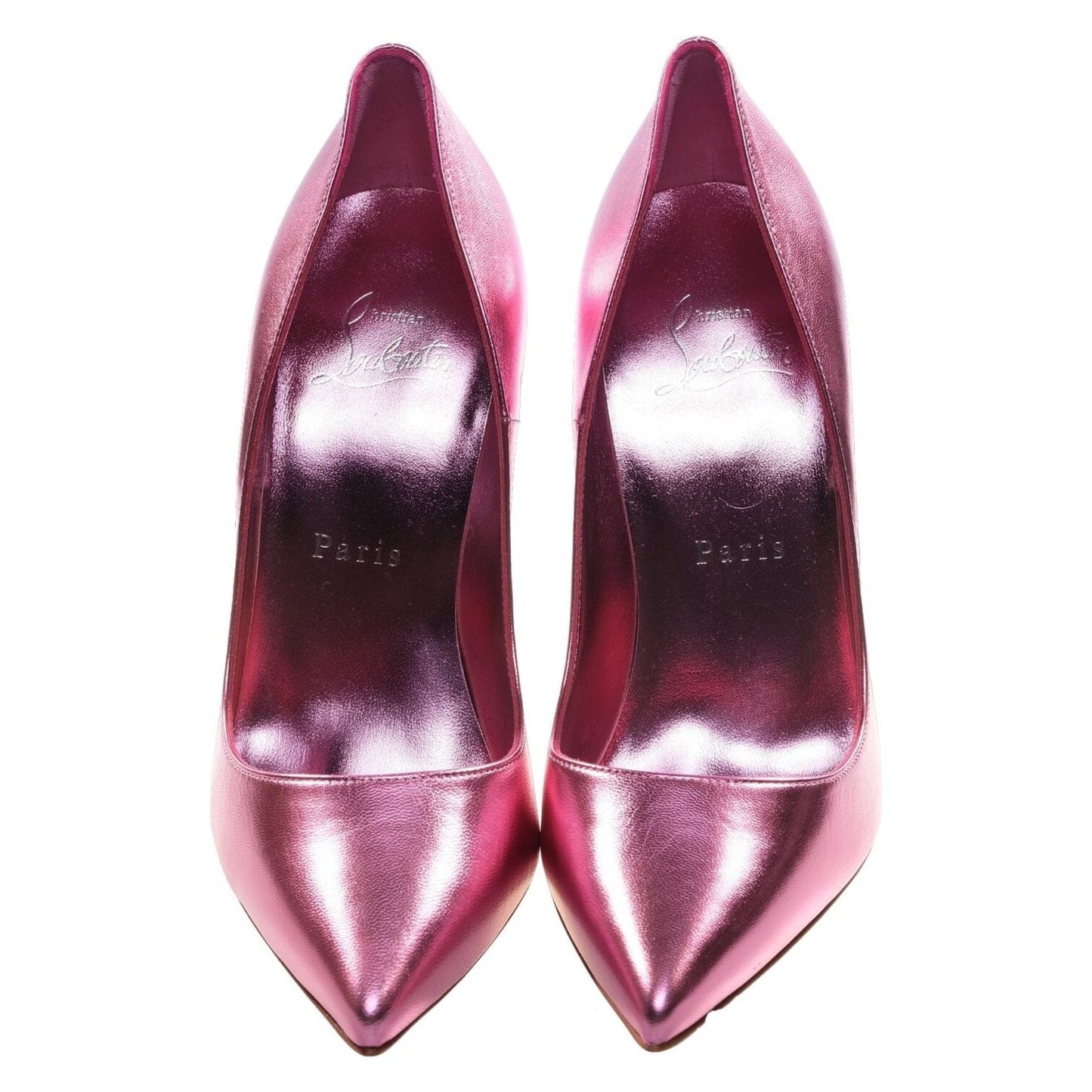 Christian Louboutin So Kate 120 Pink Laminated Leather High Heel Pumps Christian Louboutin