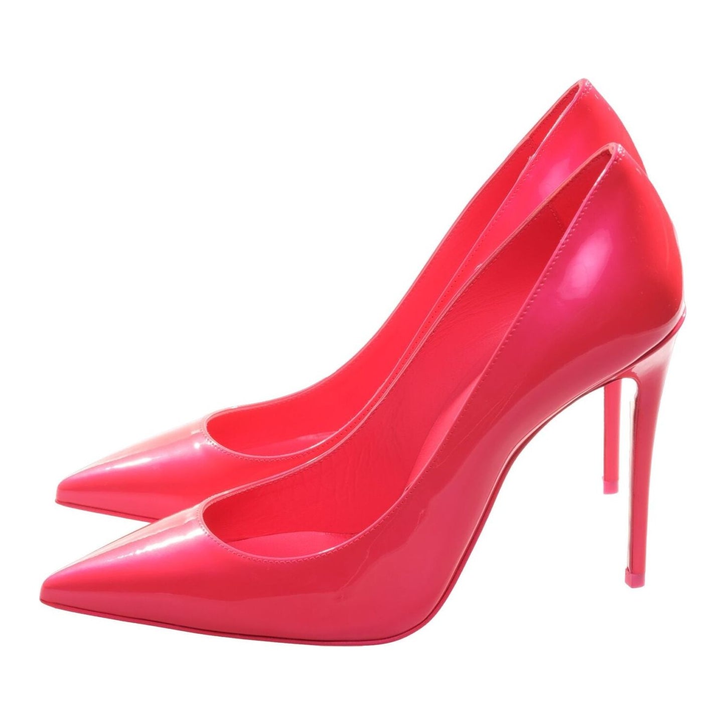 Christian Louboutin Sporty Kate Hot Pink Patent Leather High Heel Pumps Christian Louboutin