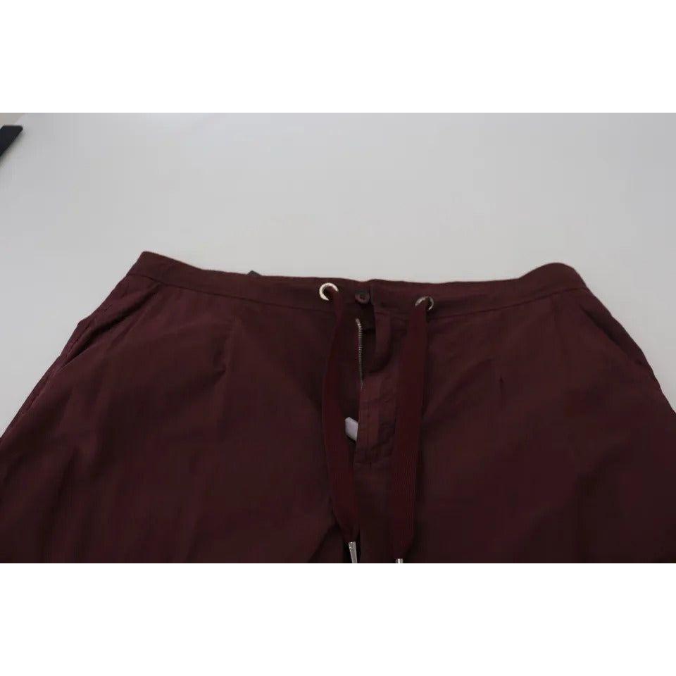 Dolce & Gabbana Bordeaux Cargo Jogger Trouser Cotton Pants Dolce & Gabbana