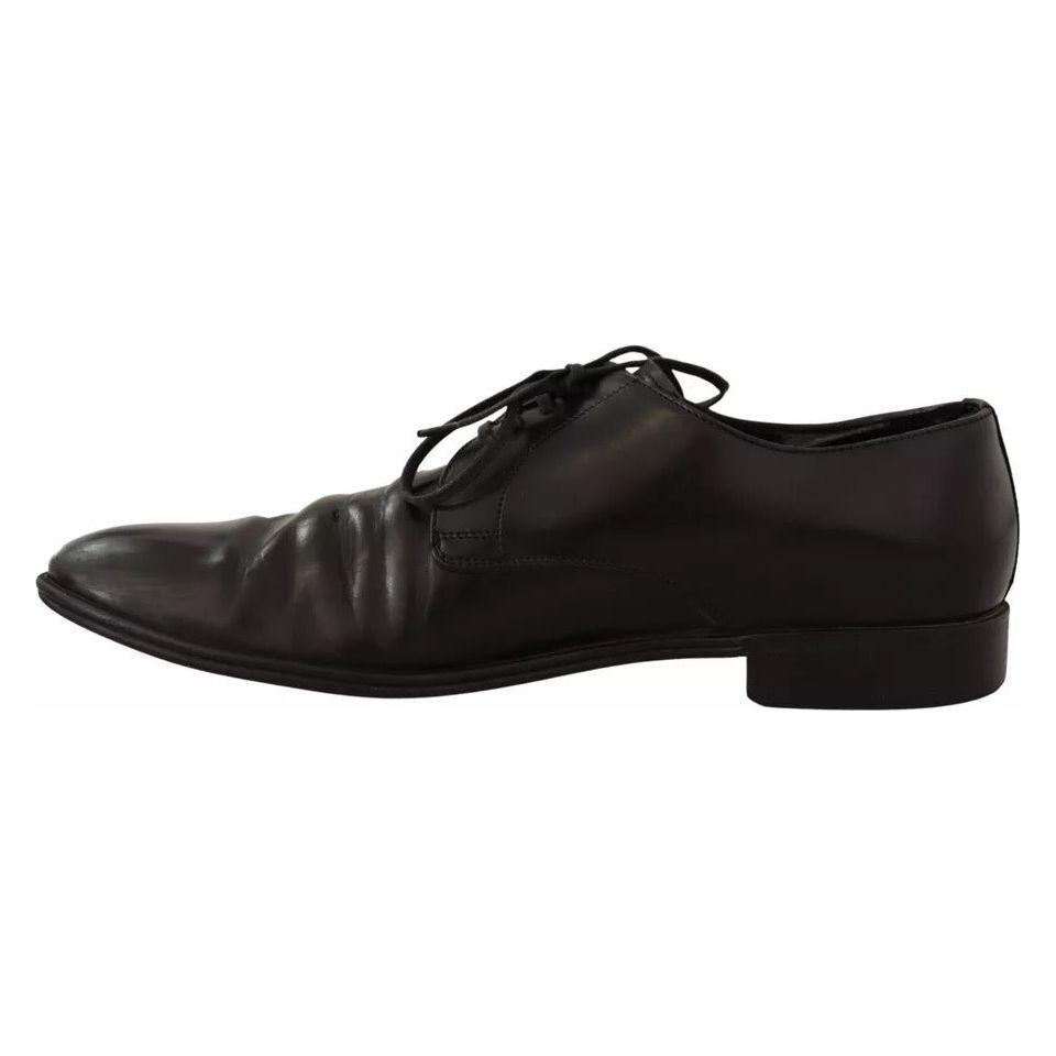 Dolce & Gabbana Black Leather Derby Dress Formal Shoes Dolce & Gabbana