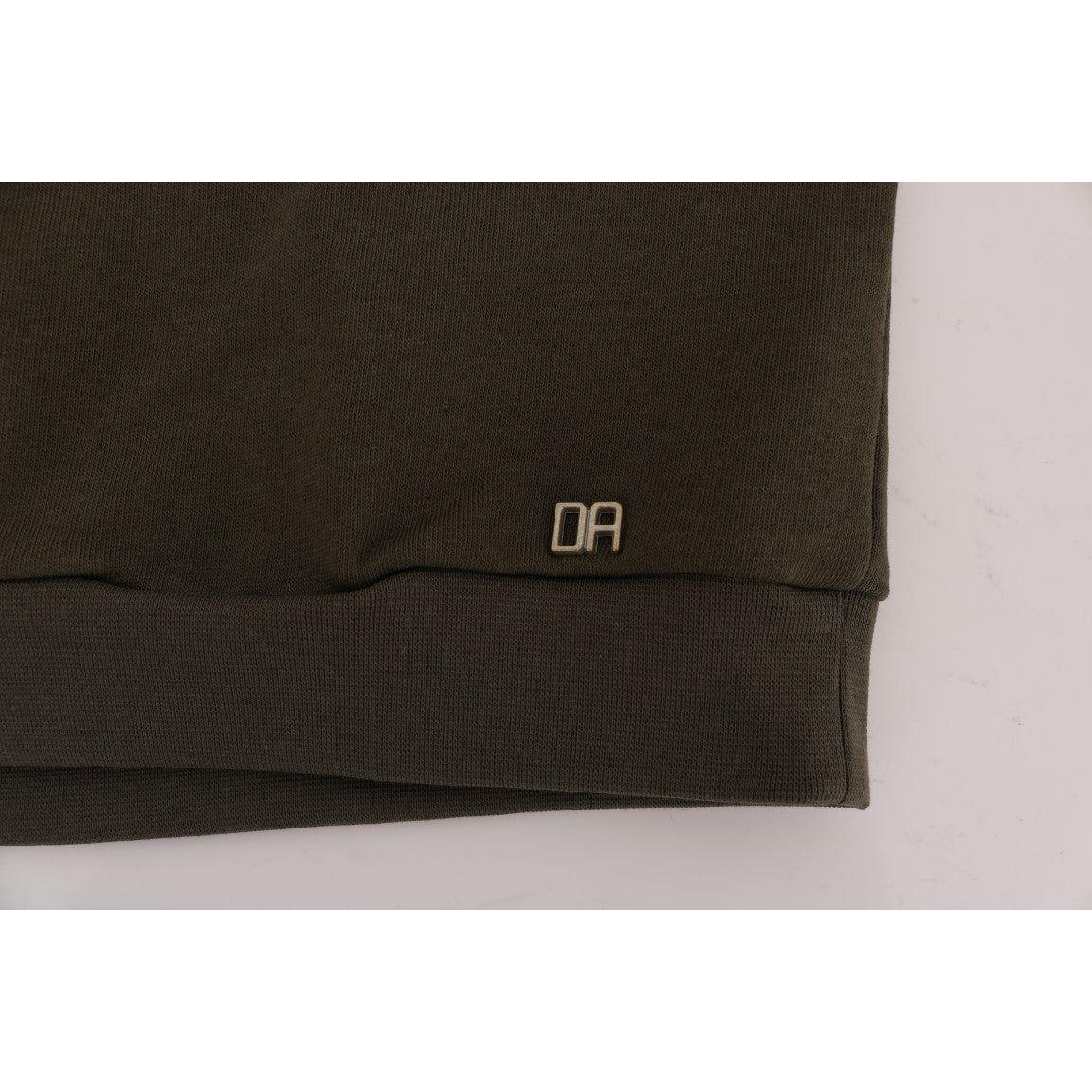 Daniele Alessandrini Green Crewneck Cotton Sweater