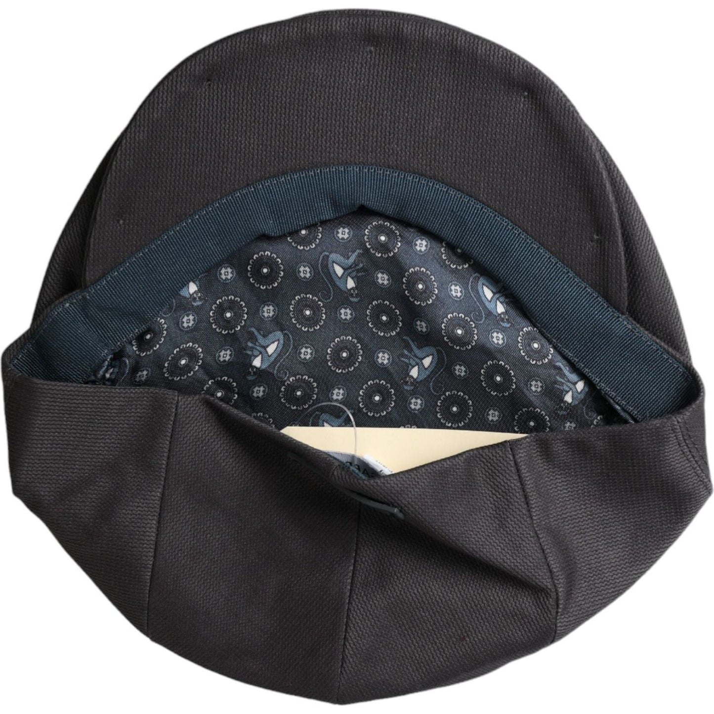 Dolce & Gabbana Gray Cotton Cloth Newsboy Hat Men Dolce & Gabbana