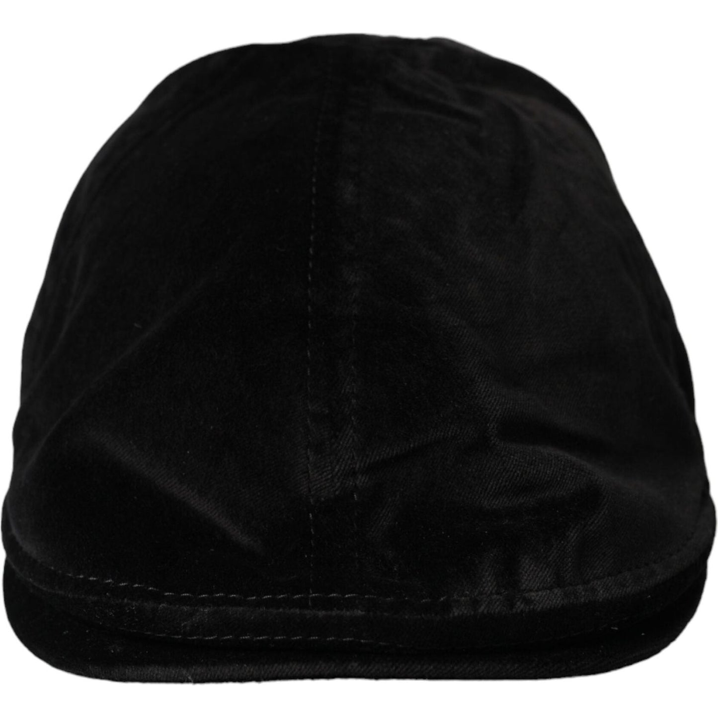 Dolce & Gabbana Black Crown Cotton Newsboy Hat Men Dolce & Gabbana