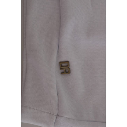Daniele Alessandrini White Pullover Hodded Cotton Sweater